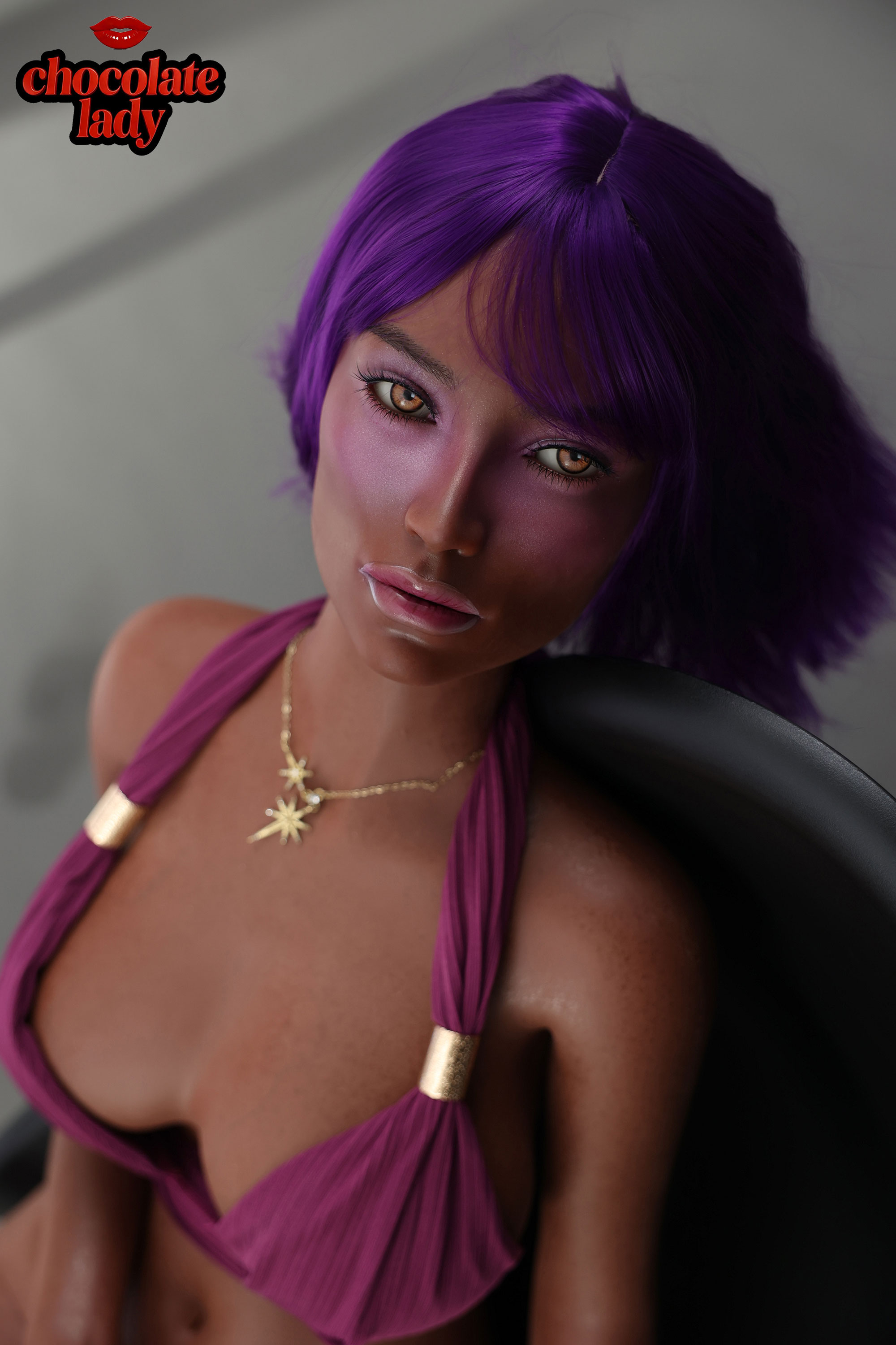 Chocolate Lady | Aim - 5ft 3/163cm D Cup Black/Ebony Silicone Sex Doll