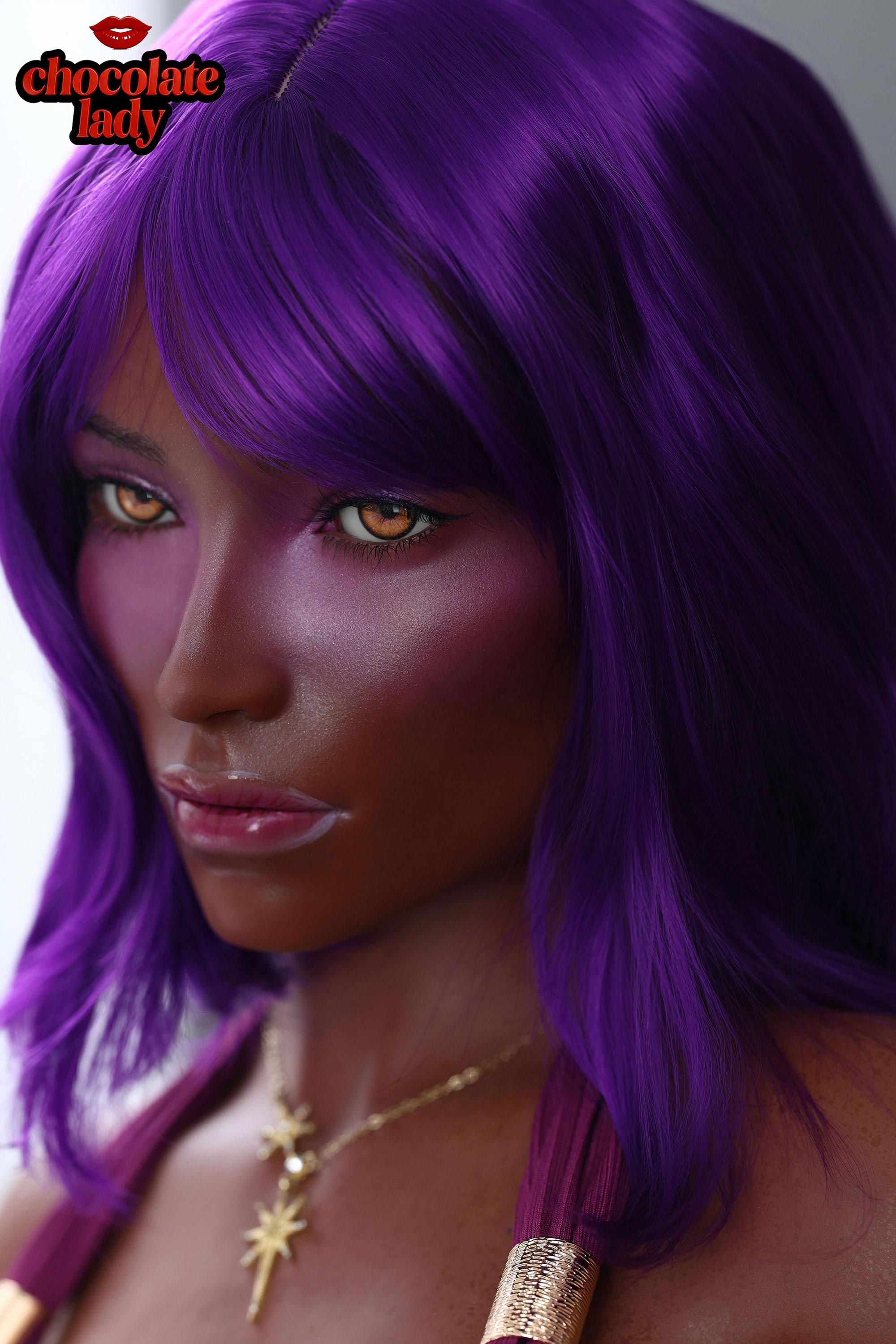 Chocolate Lady | Aim - 5ft 3/163cm D Cup Black/Ebony Silicone Sex Doll