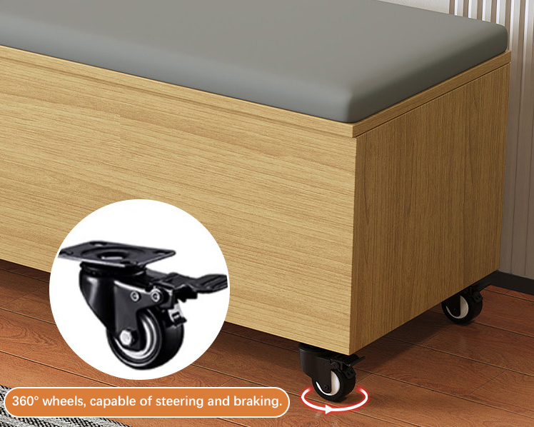 Sex doll storage box -solid wood, hidden combination lock, with wheels