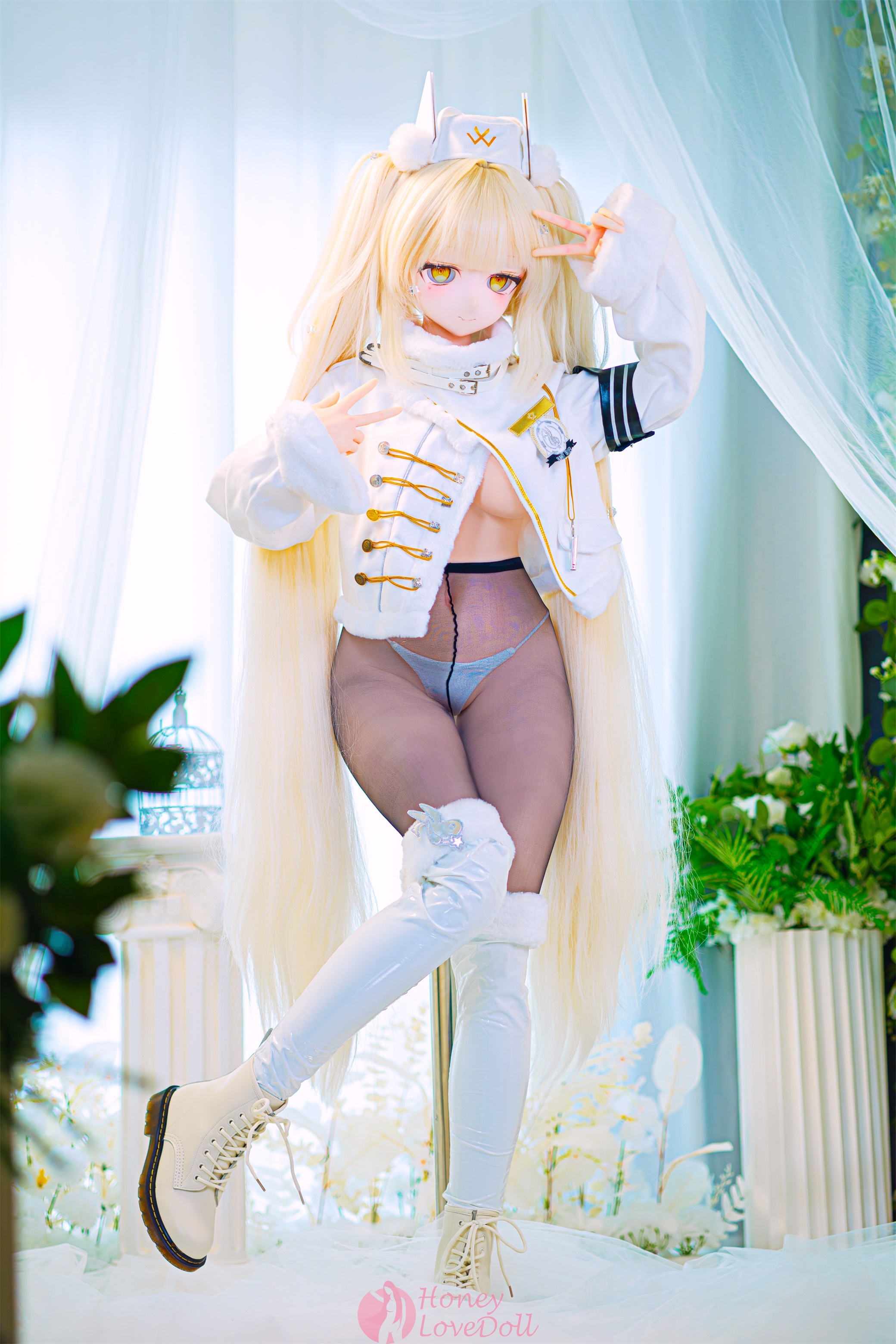 WM | Blanc- 5ft 1/157cm Victory Goddess Silicone Anime Sex Doll