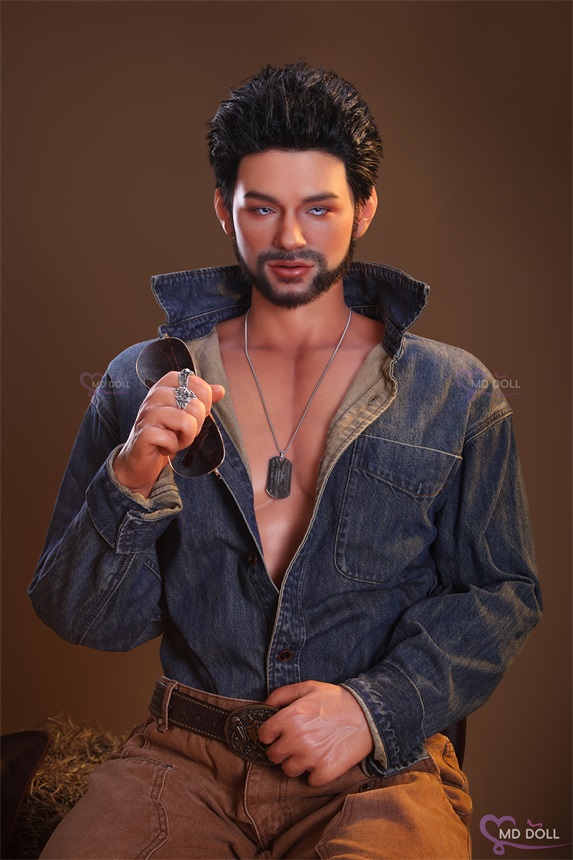 MD Doll | Max -5ft 9/181cm Bearded Male Silicone Sex Doll, Head D2