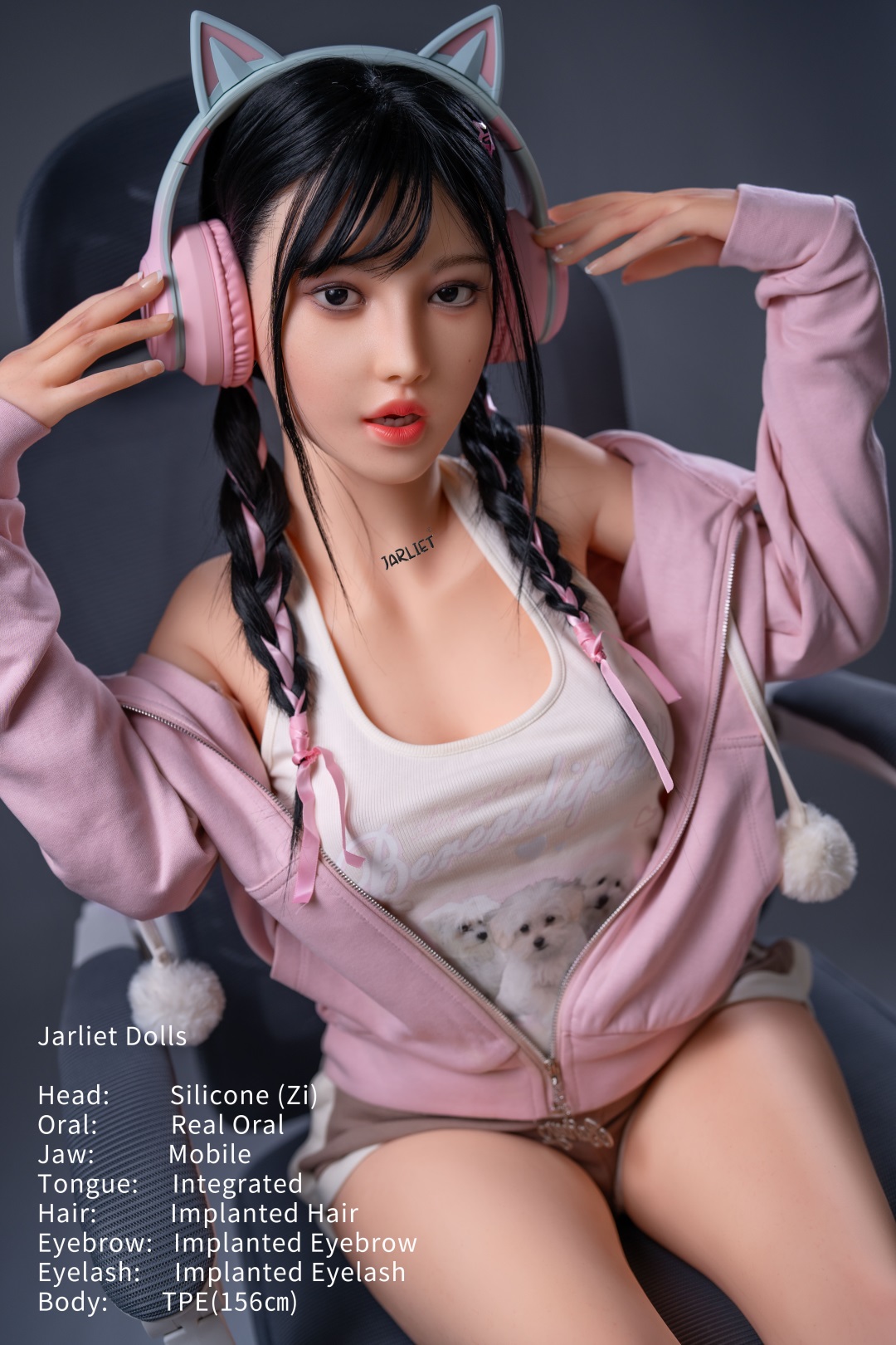 Jarliet | Zi- 5ft 1 /156cm Movable Jaw Silicone Head Sex Doll