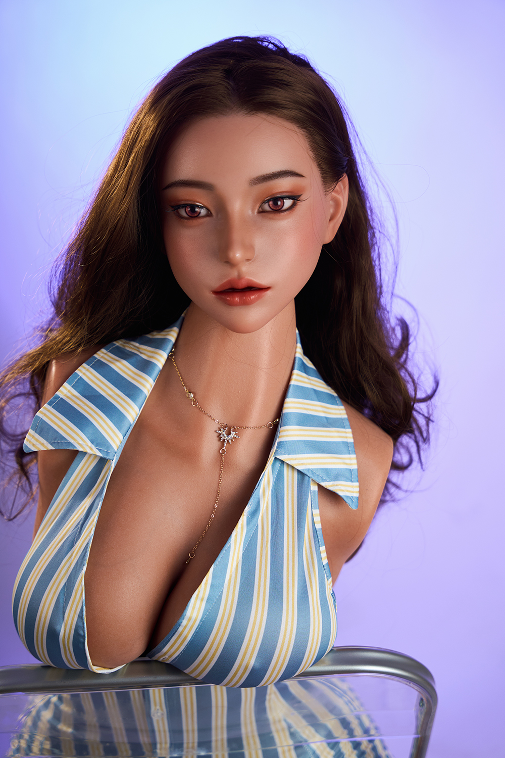 SY Doll | 2ft 5/76cm 55LB Half Body Silicone Sex Torso, Movable Jaw Head #M5