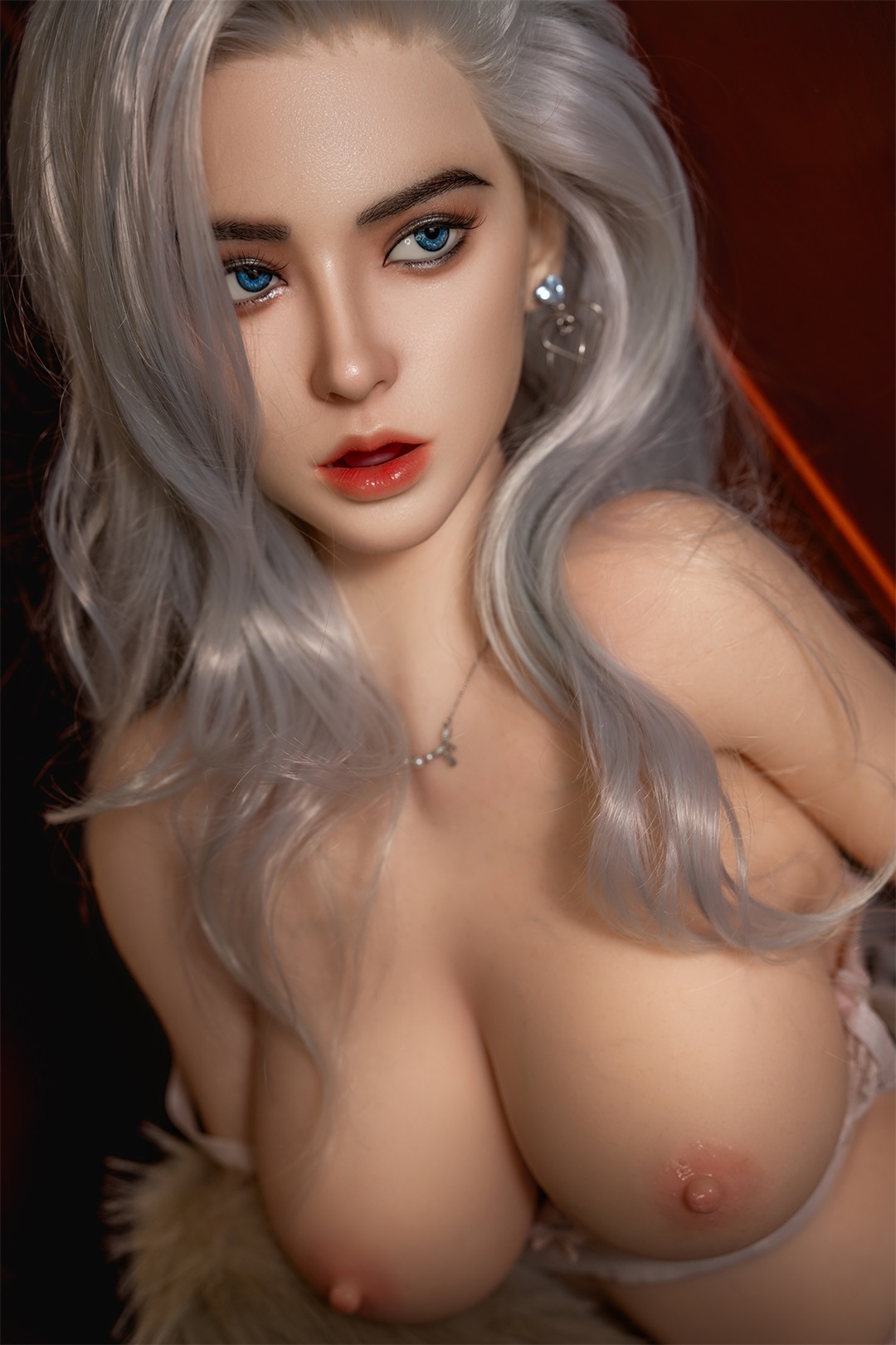 Virginia-5ft 4/164cm Movable Jaw Skinny Silicone Head Sex Doll