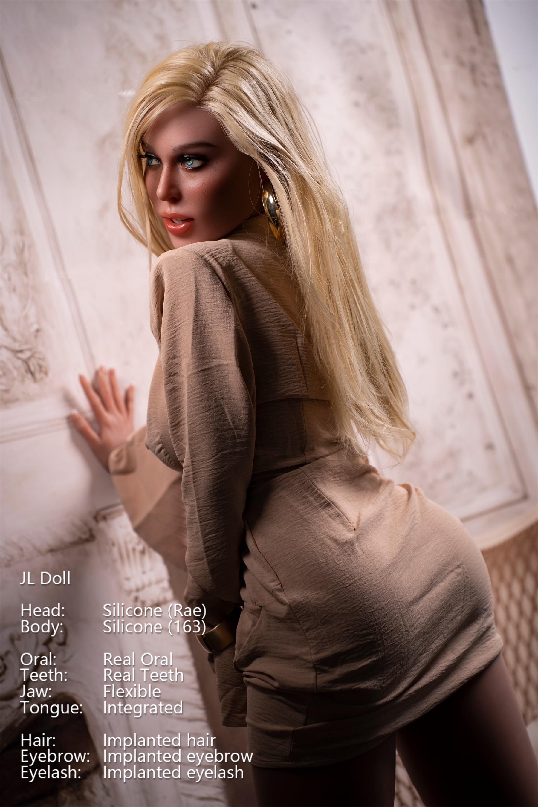 Jarliet | Rae -5ft 3/163cm ROS Head Light Tan Full Silicone Sex Doll