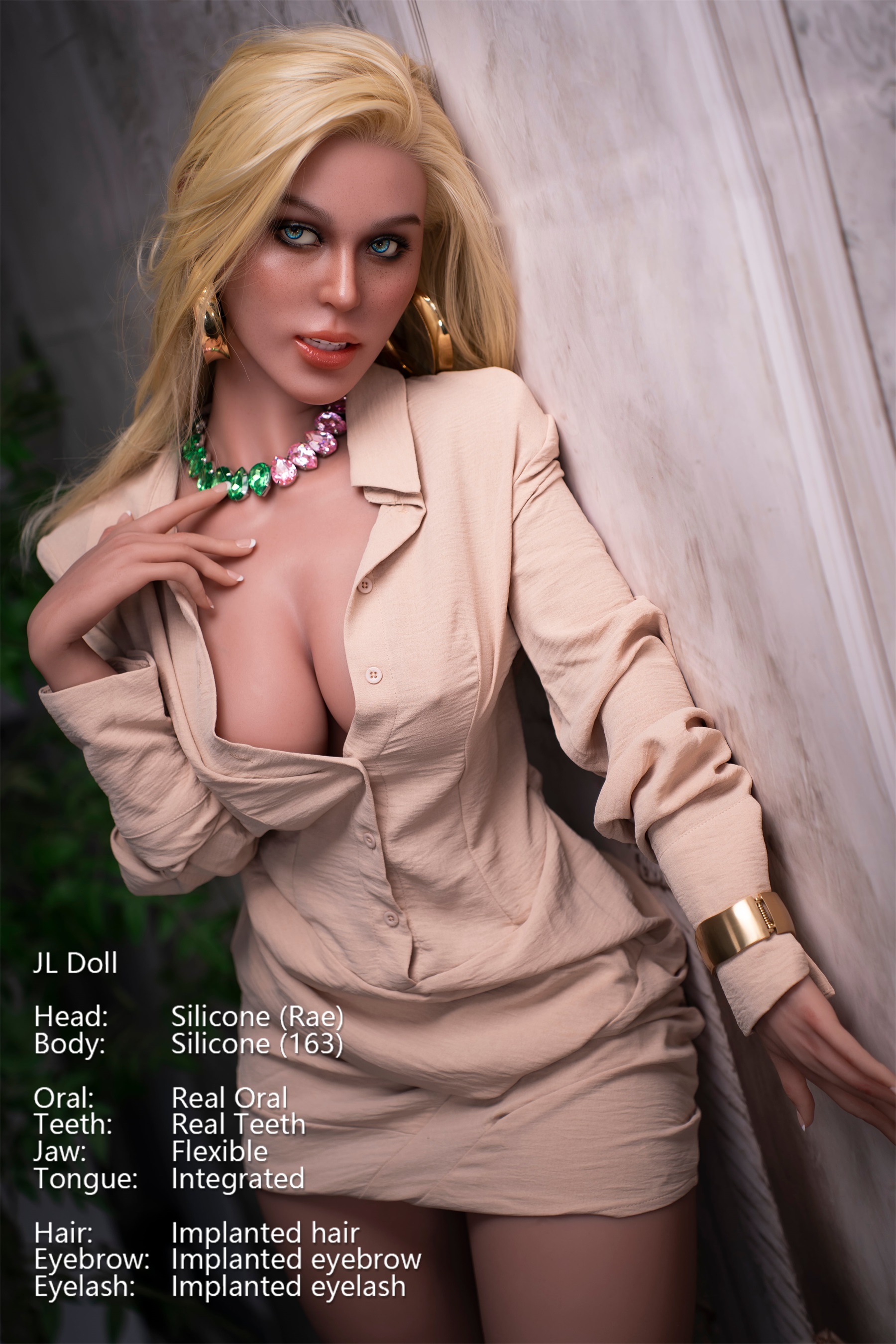 Jarliet | Rae -5ft 3/163cm ROS Head Light Tan Full Silicone Sex Doll