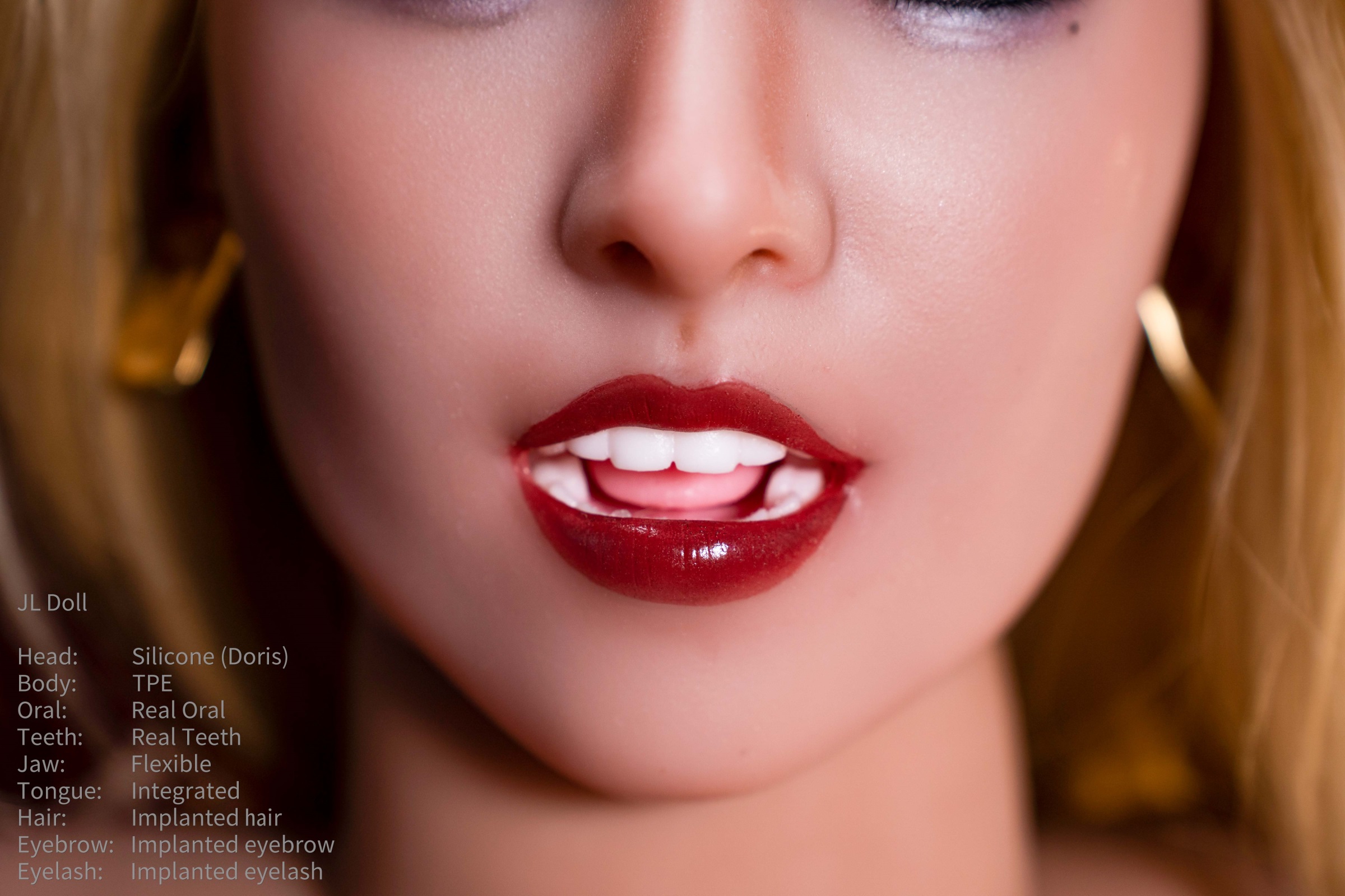 Jarliet | Doris -4ft 10/148cm ROS Silicone Head+TPE Body Sex Doll