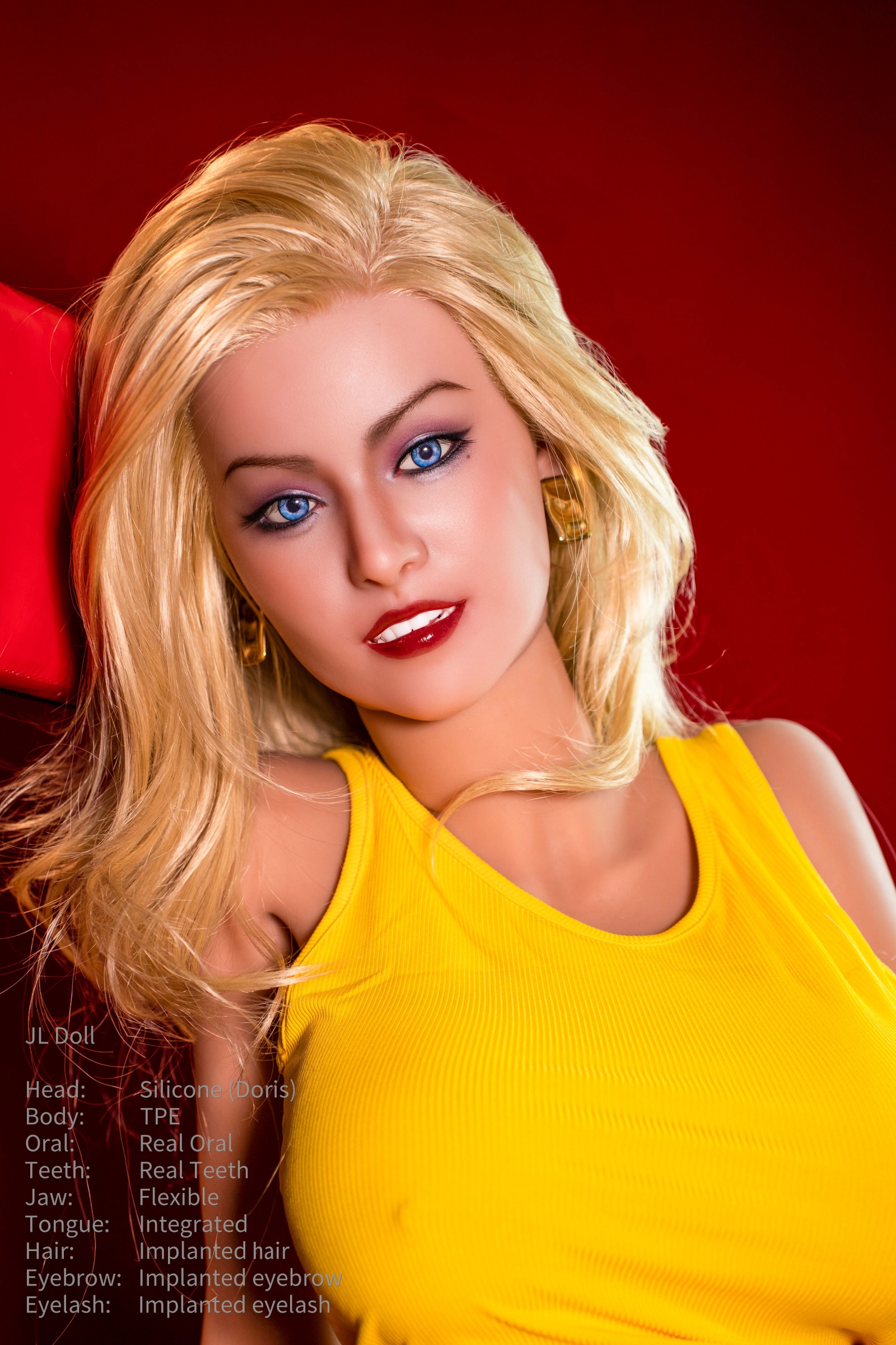 Jarliet | Doris -4ft 10/148cm ROS Silicone Head+TPE Body Sex Doll