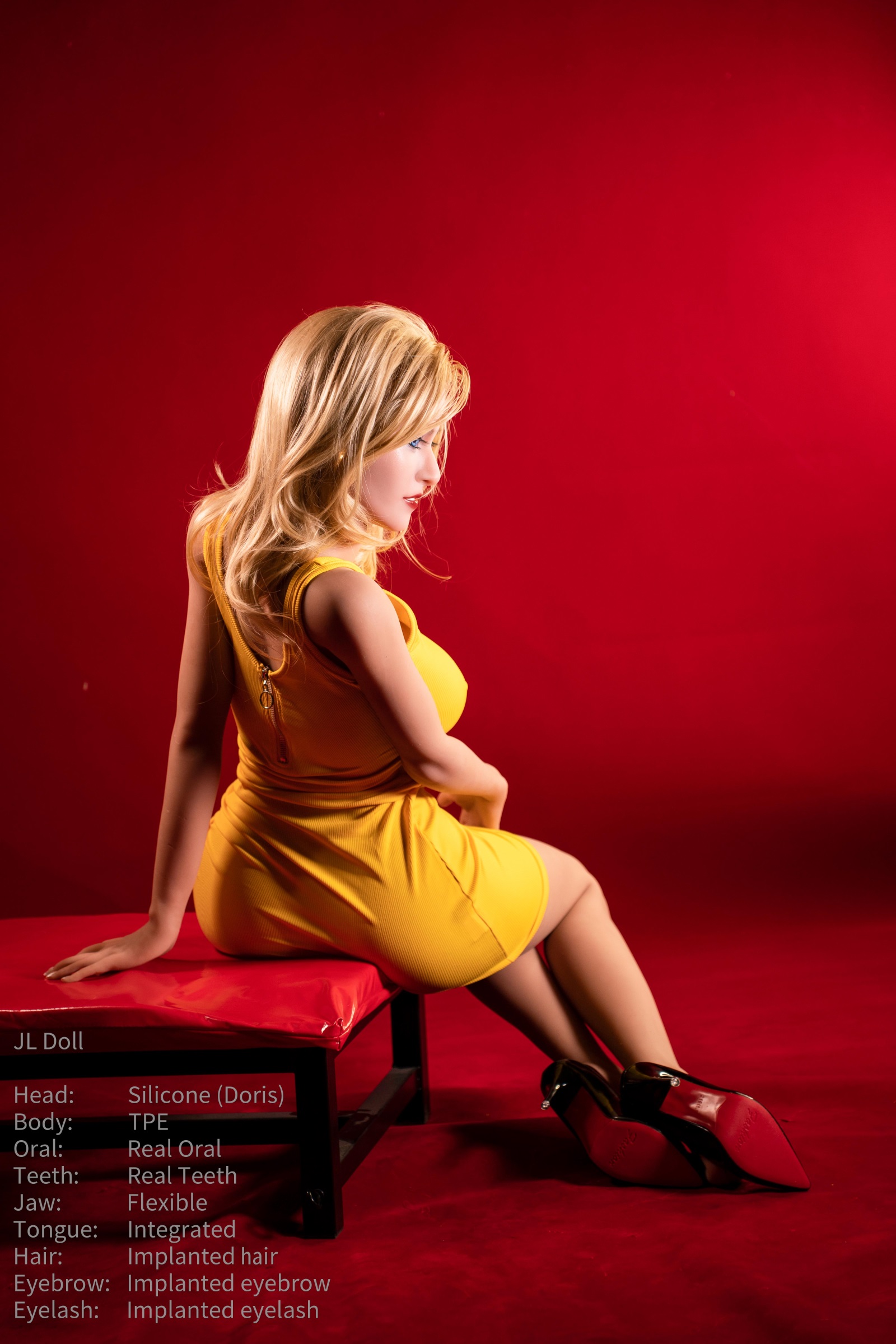 Jarliet | Doris -4ft 10/148cm ROS Silicone Head+TPE Body Sex Doll