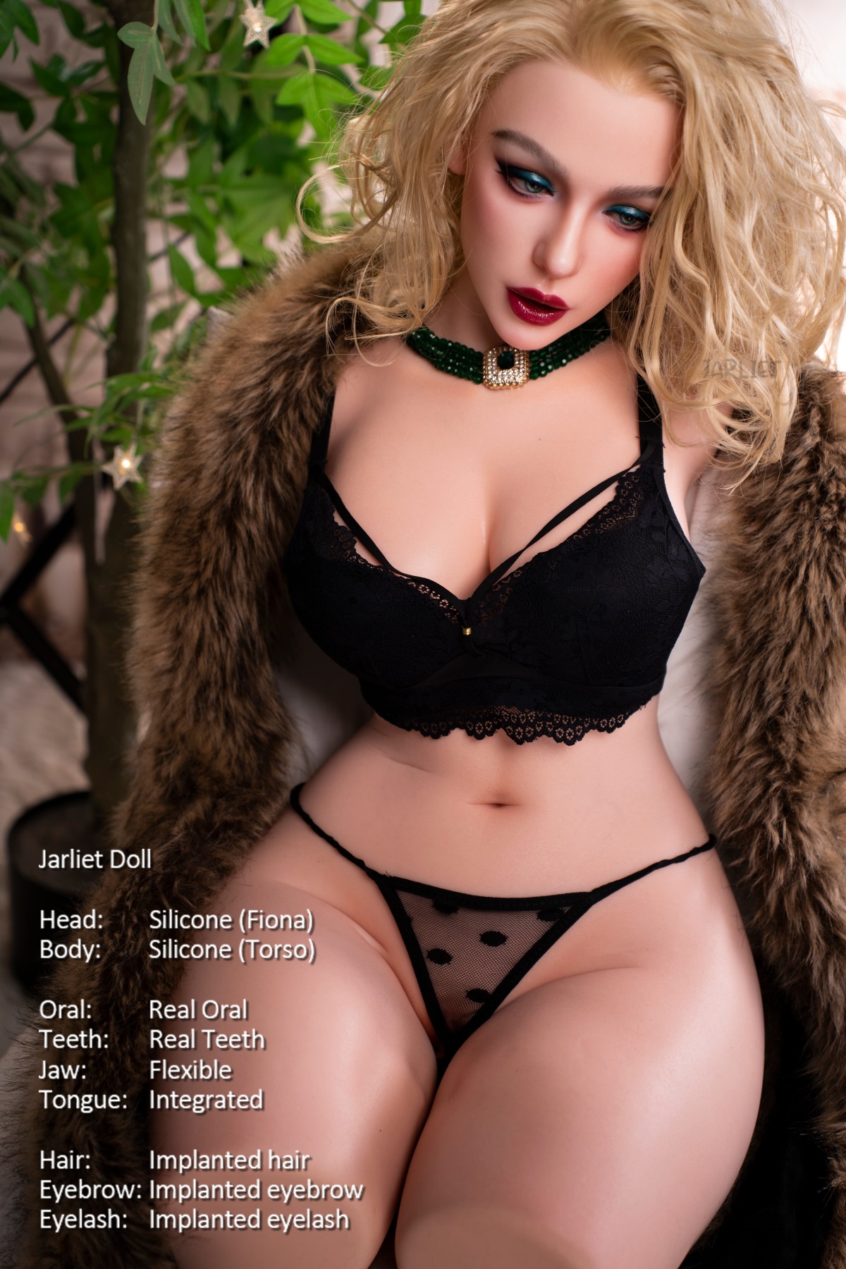 Jarliet | Fiona -2ft 8/82cm C-Cup ROS Head Real Skin Texture Silicone Sex Torso