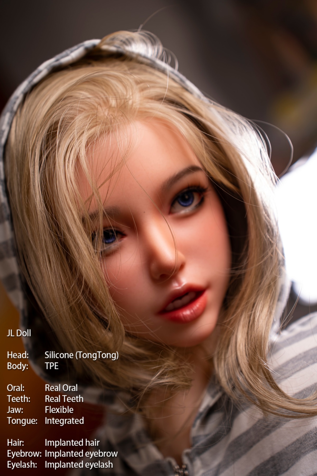 Jarliet | TongTong -4ft 7/140cm ROS Silicone Head+TPE Body Sex Doll