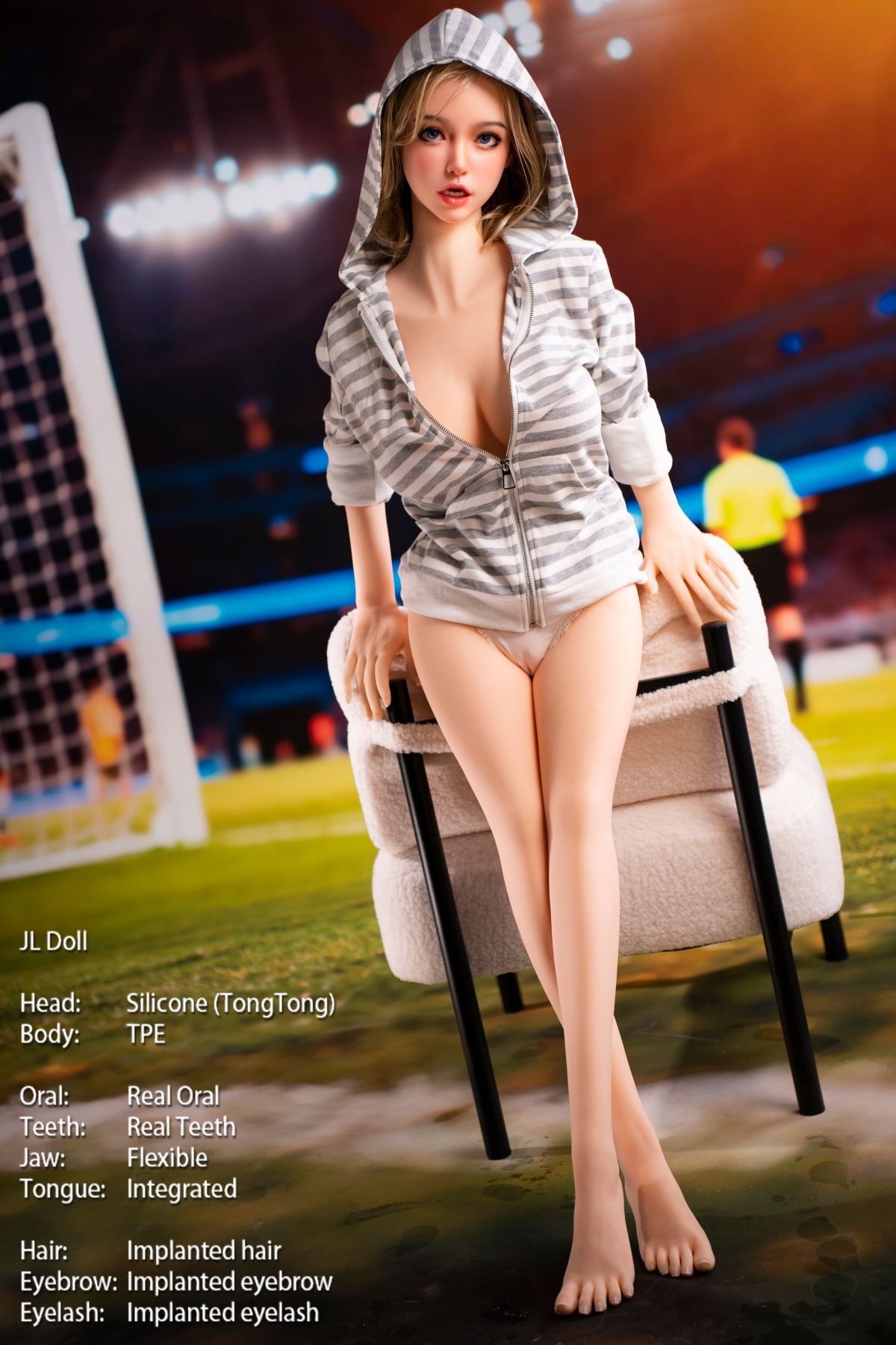 Jarliet | TongTong -4ft 7/140cm ROS Silicone Head+TPE Body Sex Doll