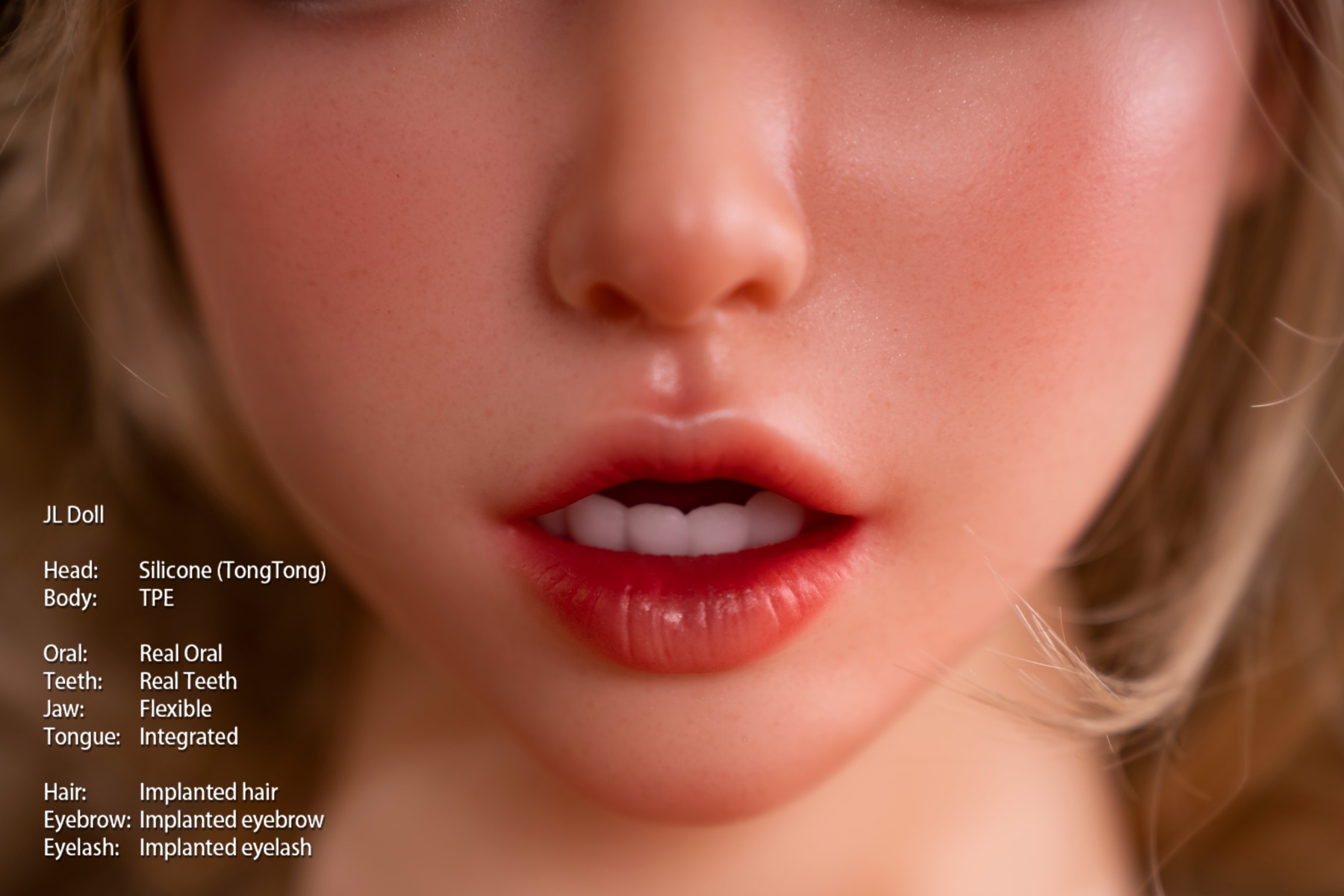 Jarliet | TongTong -4ft 7/140cm ROS Silicone Head+TPE Body Sex Doll