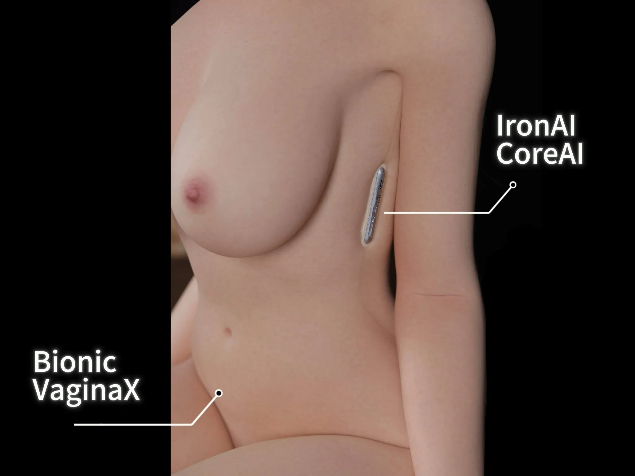 IronAI Core, Bionic VaginaX, and DualX App system architecture