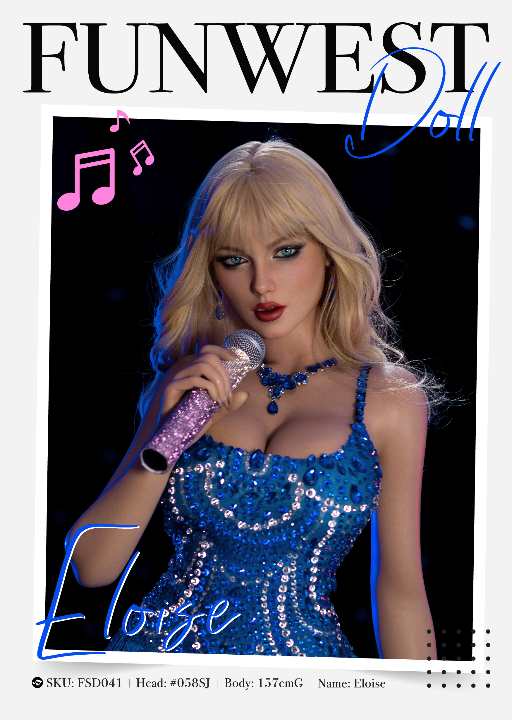 Funwest Doll | Eloise -5ft 2/157cm G-Cup RST Full Silicone Sex Doll