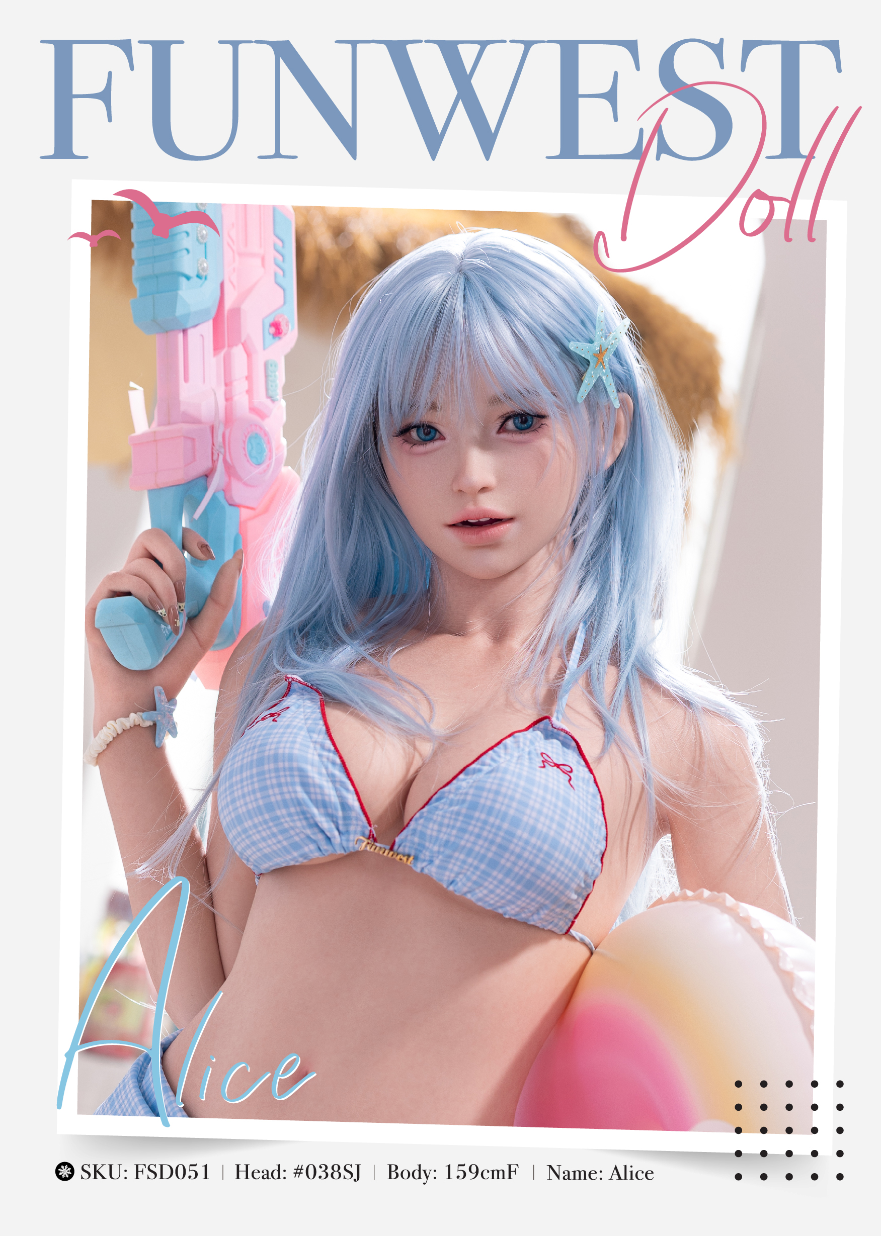Funwest Doll | Alice -5ft 3/159cm F-Cup RST Bikini-Style Silicone Sex Doll