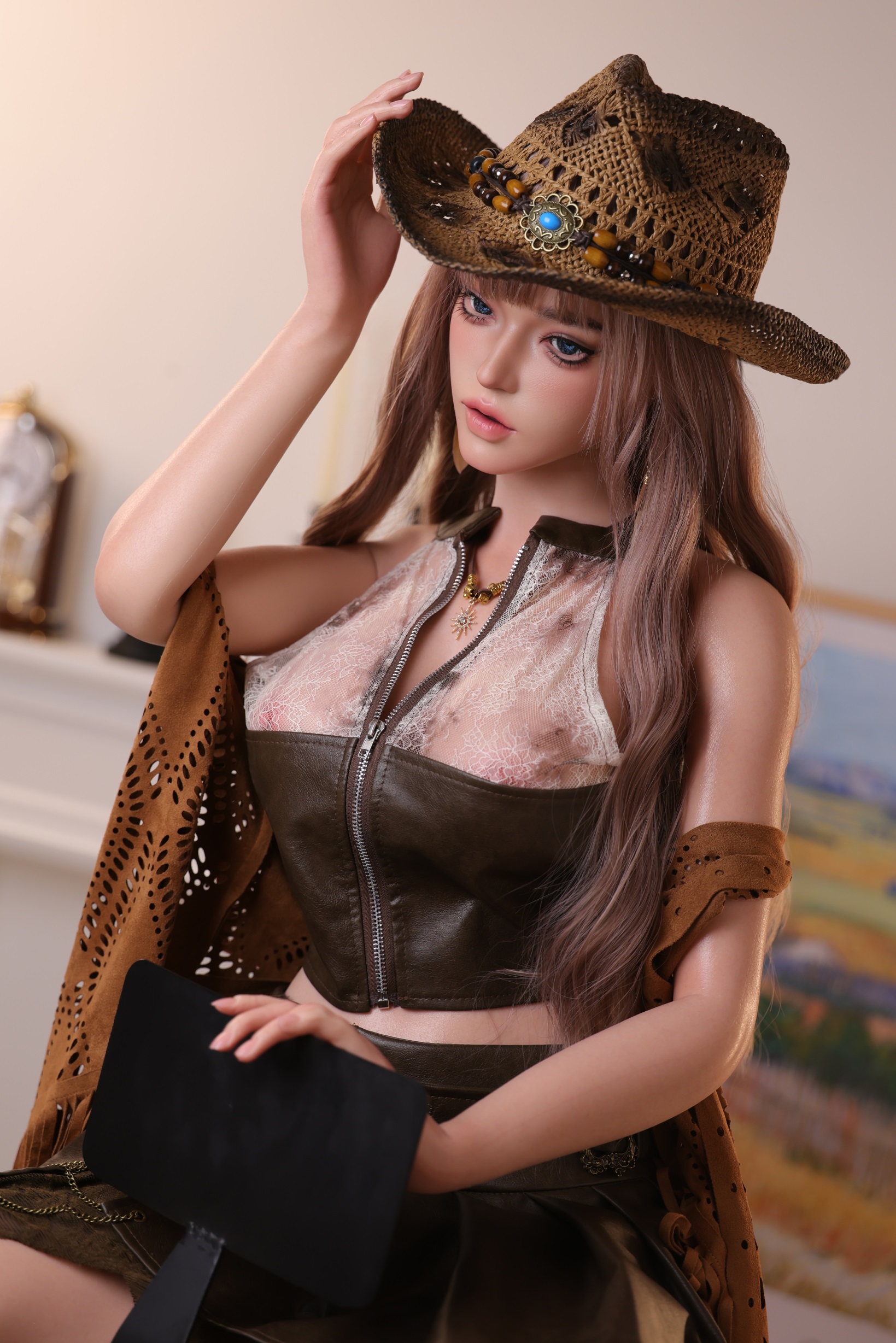 MZRAI Doll | Daisy -5ft 3/163cm Full  Silicone Cowgirl Sex Doll, Head 0635