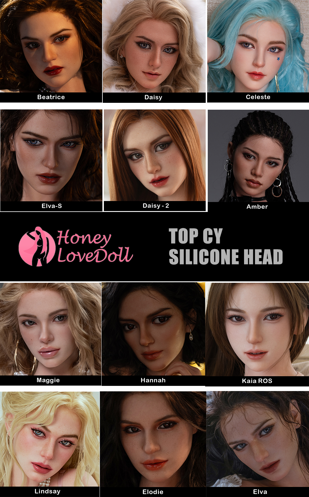 TOP-CY Doll丨ROS Head and Hard Silicone Head (Extra Doll Heads)