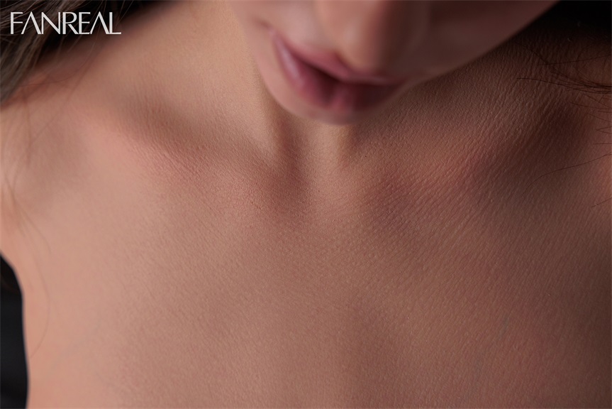 FanReal | Lila -3ft 6/111cm F-Cup Real Skin ROS Head Tanned Silicone Torso for Men