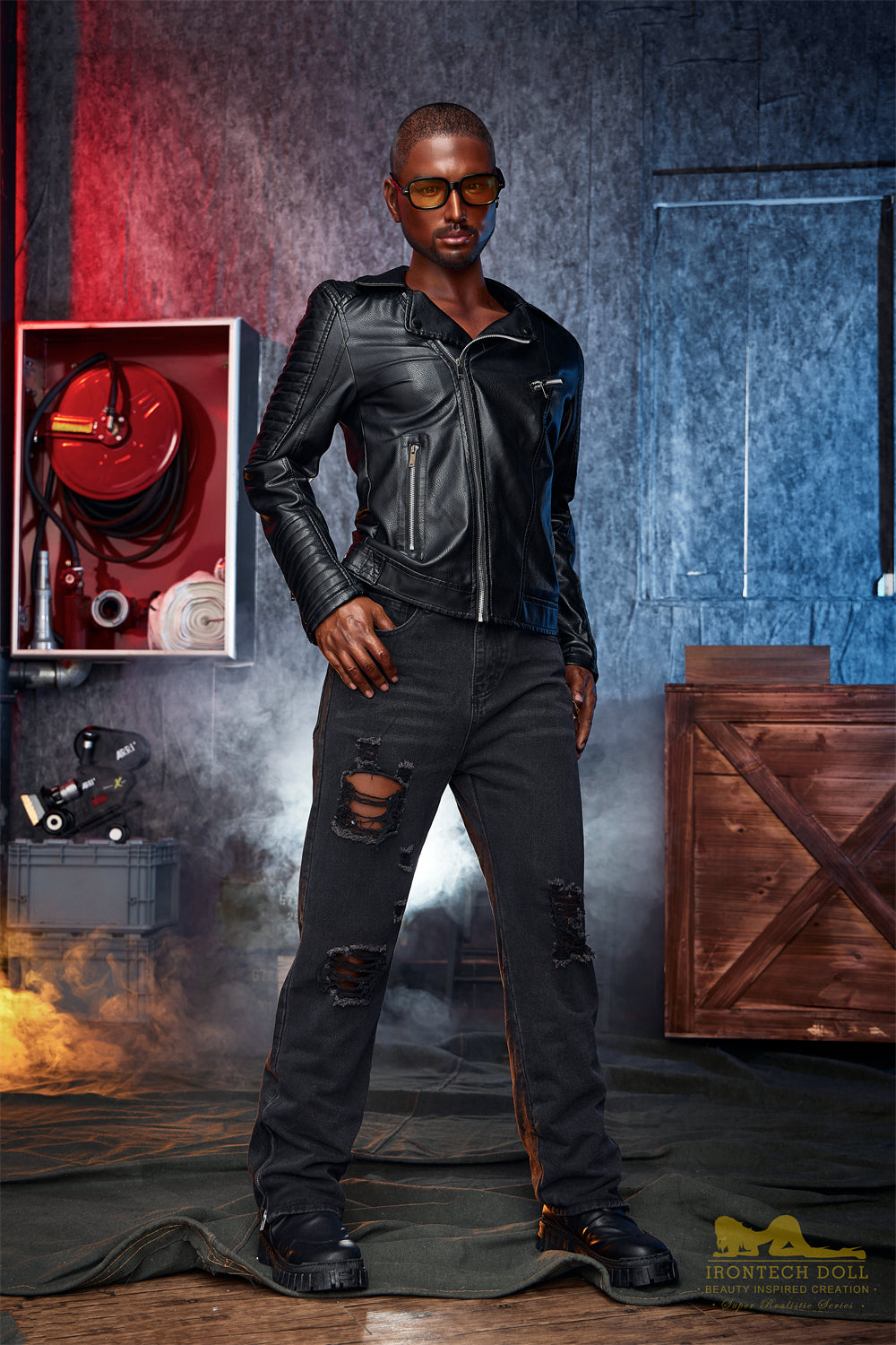 Irontech | Kevin - 5ft7 (170cm) Ebony Silicone Male Sex Doll