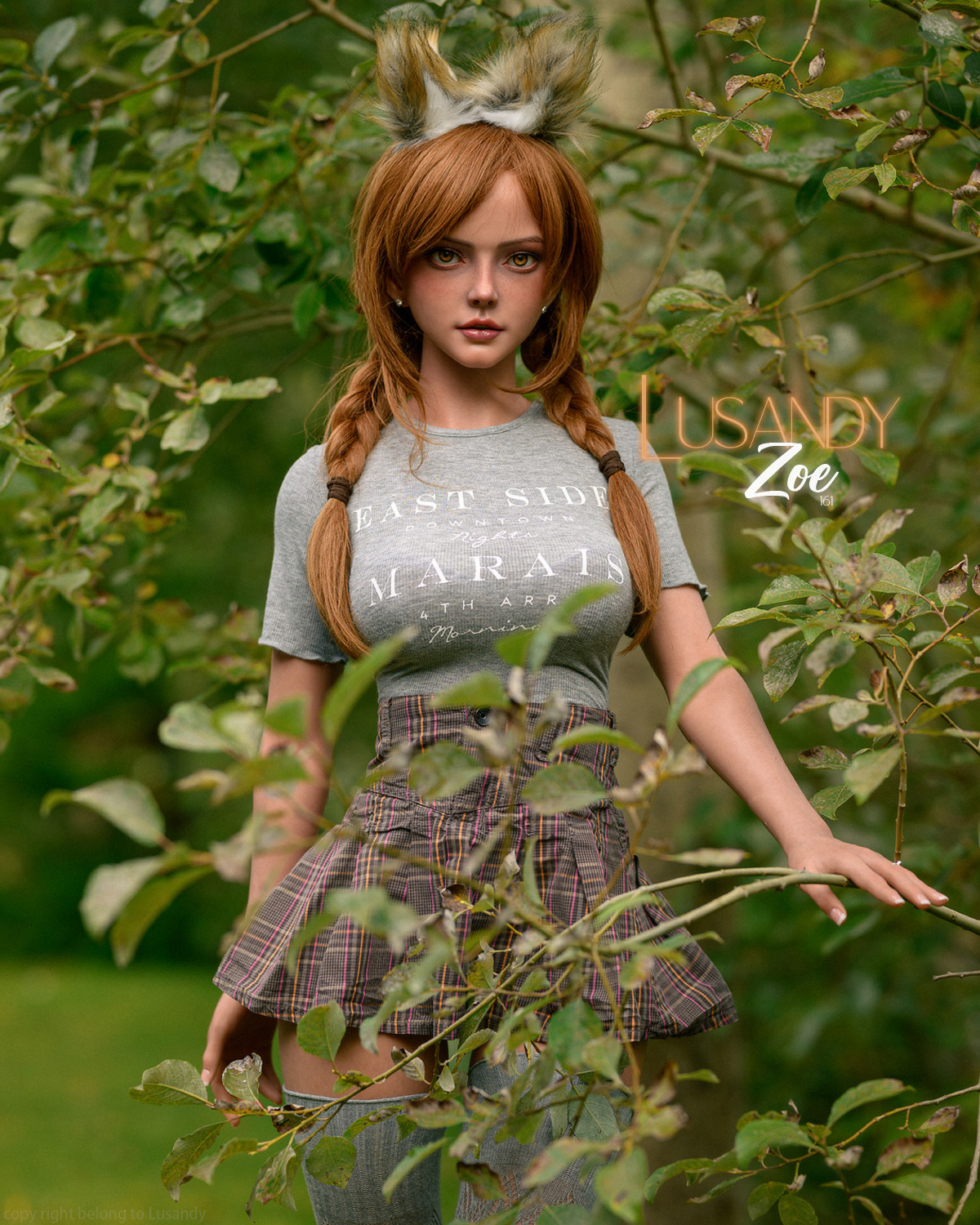 Lusandy Doll | Zoe -5ft 3/161cm Cat-Eared Silicone Sex Doll 