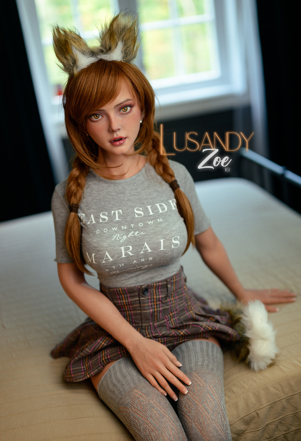 Lusandy Doll | Zoe -5ft 3/161cm Cat-Eared Silicone Sex Doll 