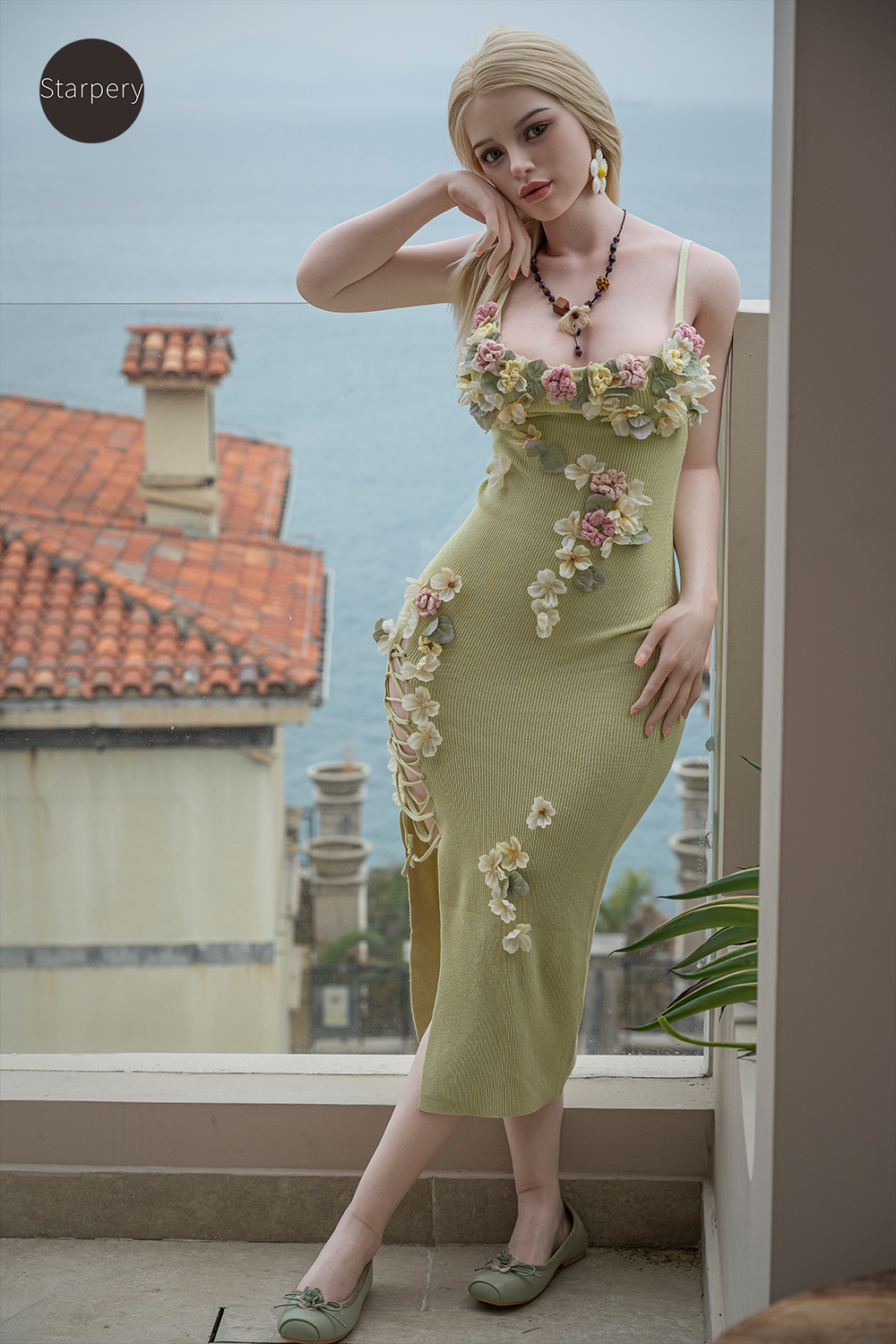 Starpery | Hedy -5ft 5/164cm D-Cup Golden Curly-Haired Silicone Sex Doll