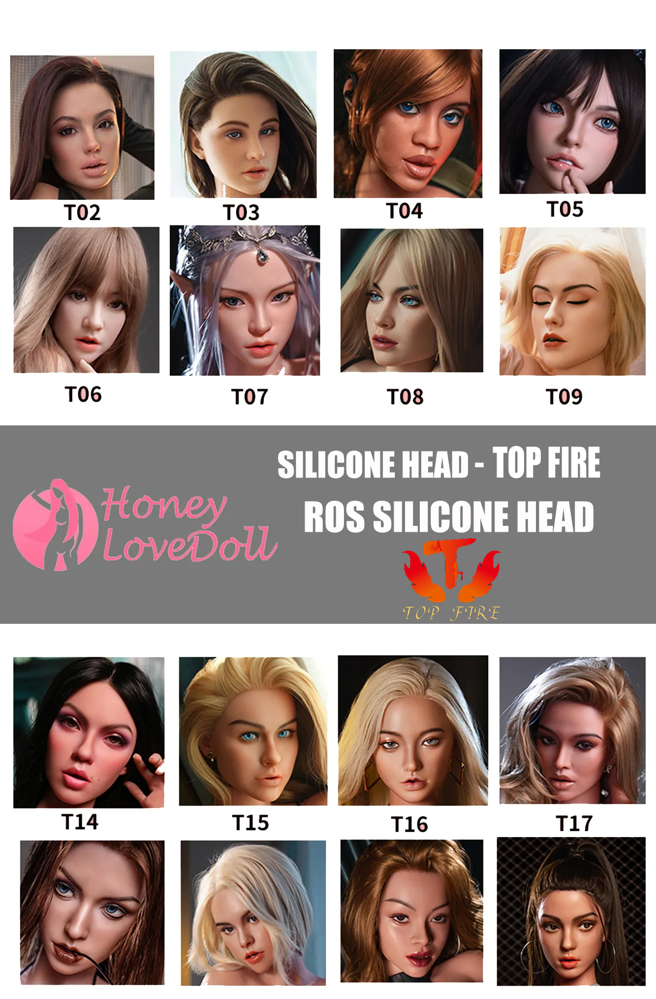 Top Fire丨ROS Silicone Head (Extra Doll Heads)