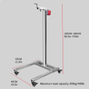 The dangling foot can land