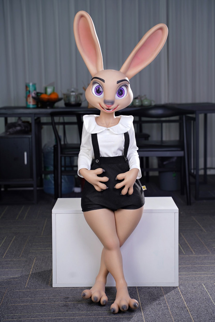 Dolls Castle |  Rabittie -C Cup All-In-One Seamless Neck Rabbity Furry Silicone Sex Doll
