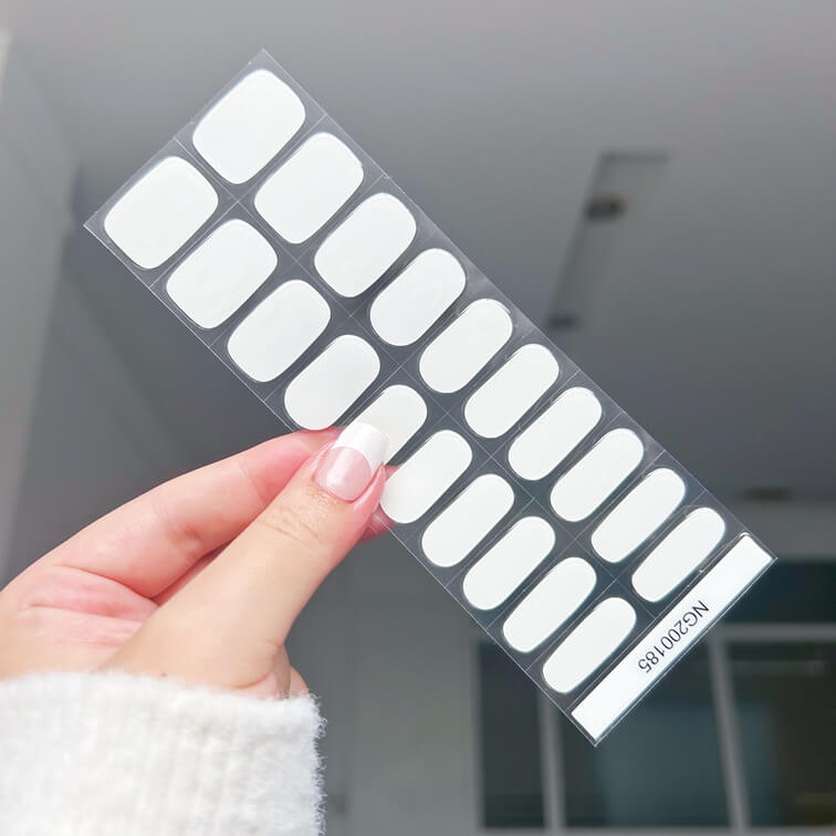 BERYOUR PEARLESCENT WHITE SEMICURED UV GEL NAIL STICKER KIT NG200185 (BUY ANY 2 NAIL KITS GET FREE UV LAMP) - NG200185