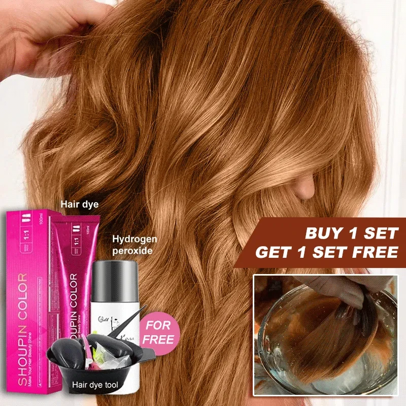 Copper Brown & Caramel Hair Color Cream Kit