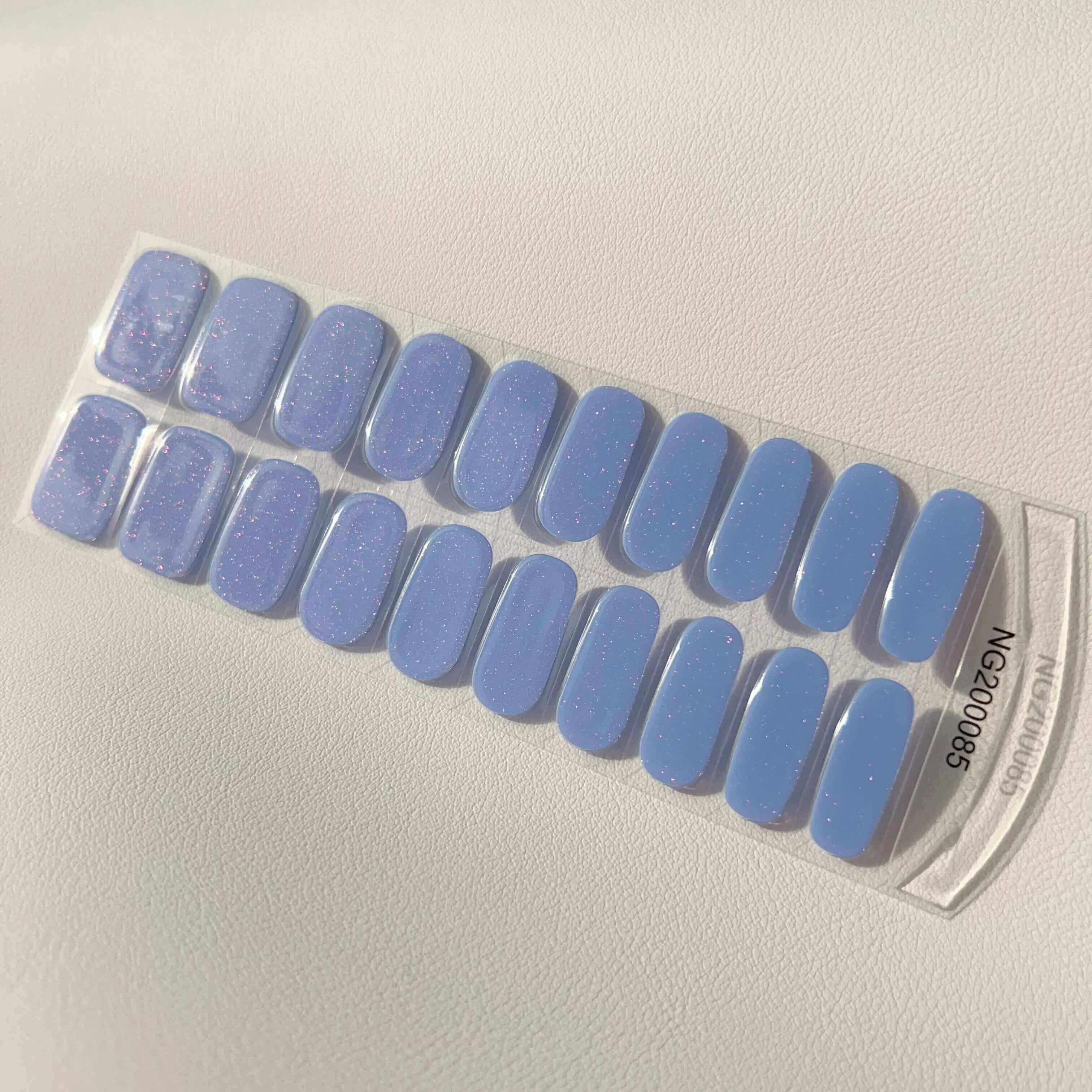 BERYOUR PERITWINKLE BLUE - SEMICURED UV GEL NAIL STICKER KIT NG200085 (BUY ANY 2 NAIL KITS GET FREE UV LAMP) - NG200085