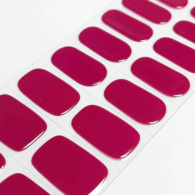 BERYOUR CRAZY RED(4 STYLES) - SEMICURED UV GEL NAIL STICKERS KIT (BUY ANY 2 NAIL KITS GET FREE UV LAMP)
