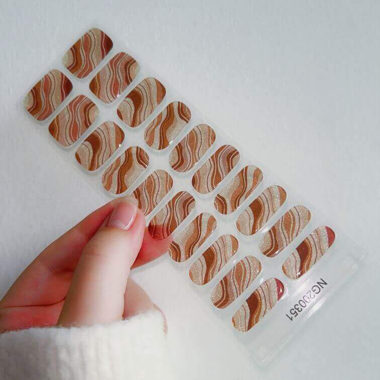 BERYOUR FINE SPARKLING WAVES SEMICURED UV GEL NAIL STICKERS KIT (BUY ANY 2 NAIL KITS GET FREE UV LAMP) - NG200351