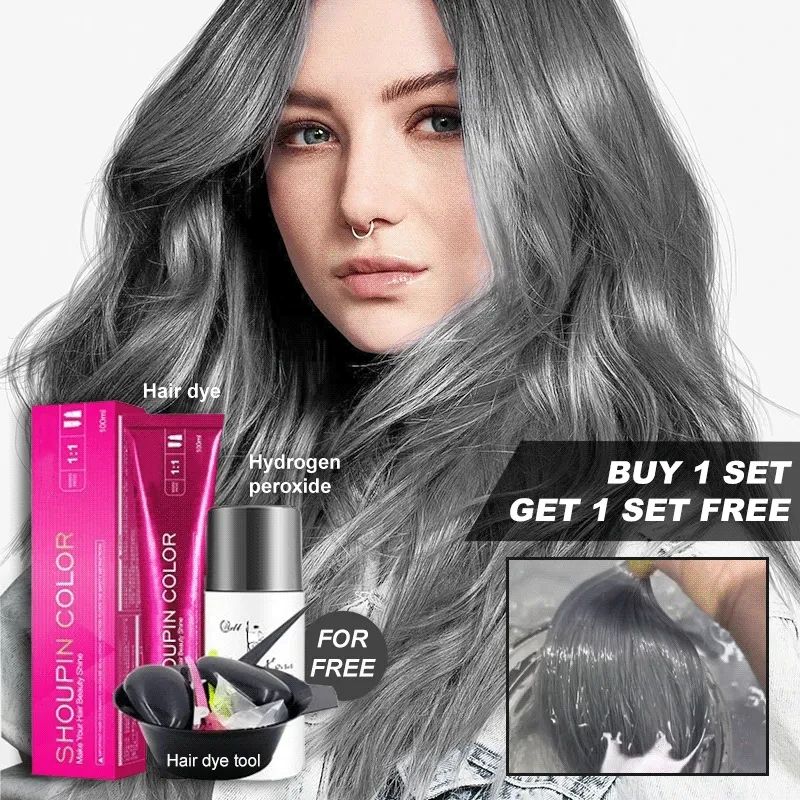 Tea Grey & Ash Hair Color Cream Kit