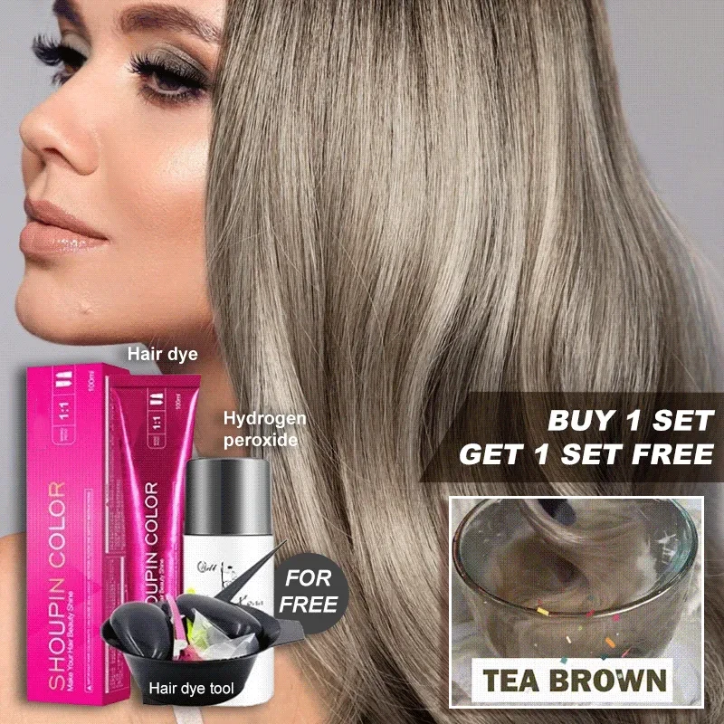 Milk-Tea Brown & Blonde Hair Color Cream Kit
