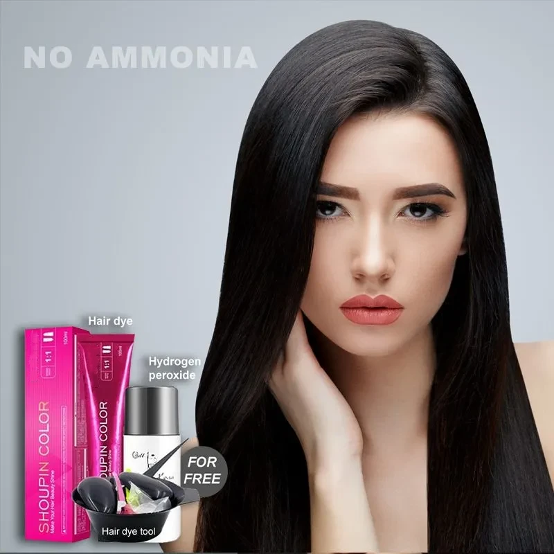 Natural Black Hair Color Cream Kit