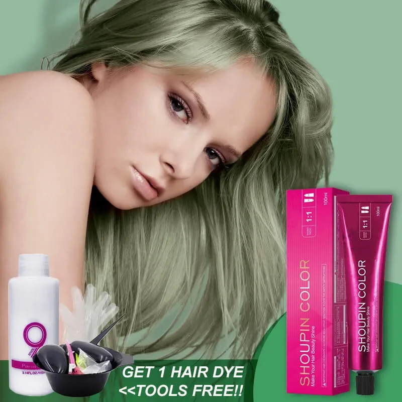 Forest Green & Turquoise Hair Color Cream Kit