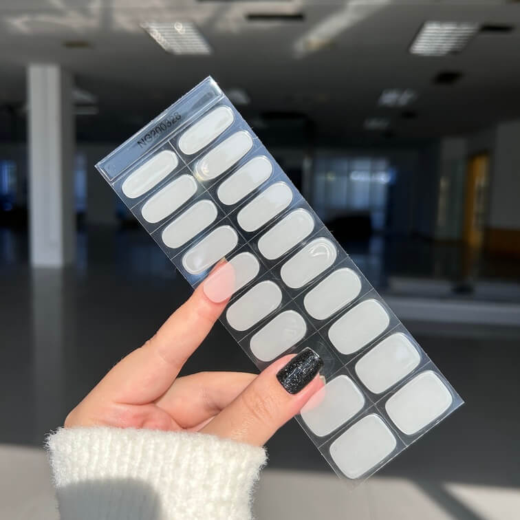 BERYOUR CLEAR MILKY WHITE SEMICURED UV GEL NAIL STICKER KIT NG200328 (BUY ANY 2 NAIL KITS GET FREE UV LAMP) - NG200328