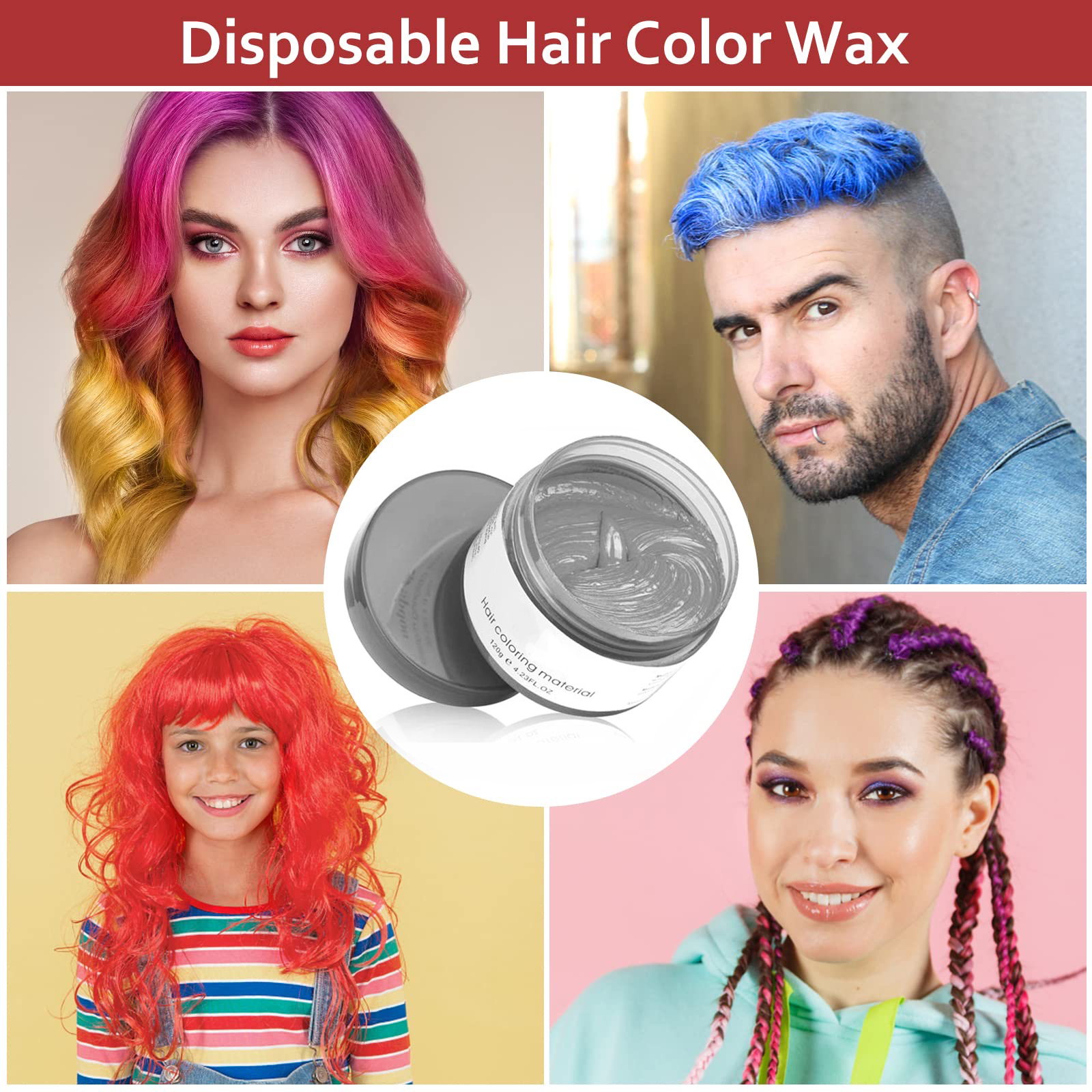 Hair Color Wax Mud&Dyeing Styling Cream
