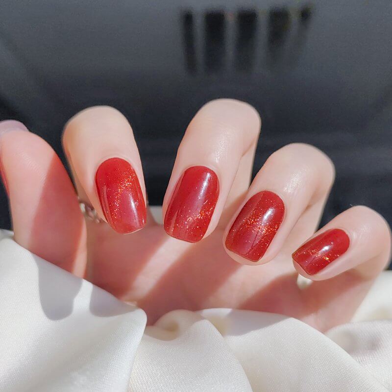 BERYOUR RED CAT EYE SEMICURED UV GEL NAIL STICKER KIT (BUY ANY 2 NAIL KITS GET FREE UV LAMP) - NG200208