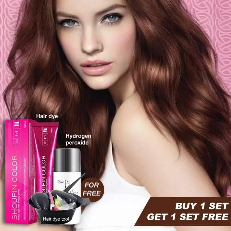 Coral Copper Brown Hair Color Cream Kit