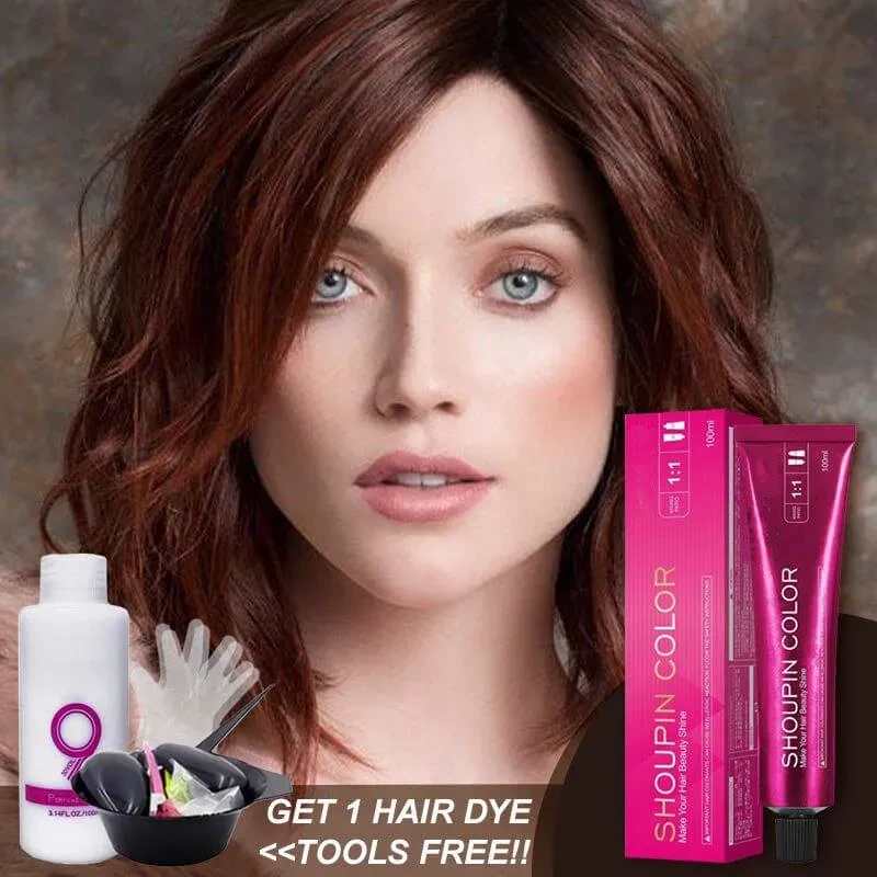 Coral Copper Brown Hair Color Cream Kit