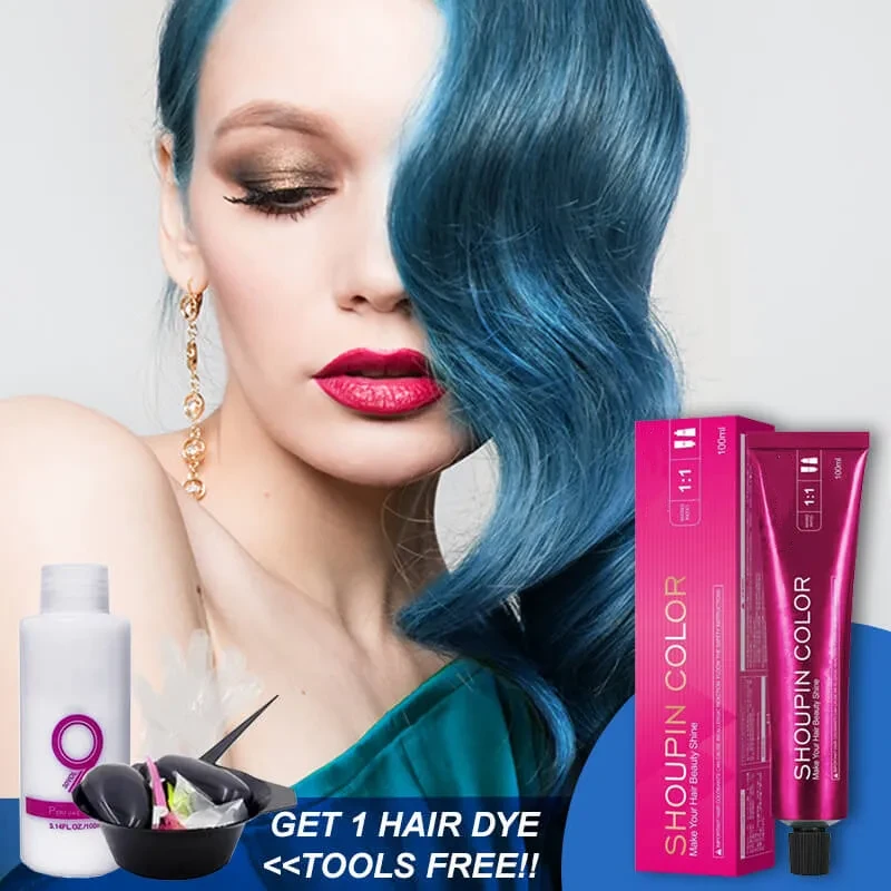 Denim Blue & Ice Hair Color Cream Kit