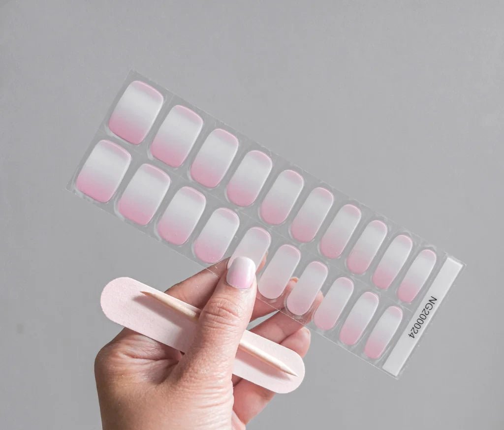 BERYOUR GRADATION BABY PINK - SEMICURED UV GEL NAIL STICKERS KIT NG200024 (BUY ANY 2 NAIL KITS GET FREE UV LAMP) - NG200024