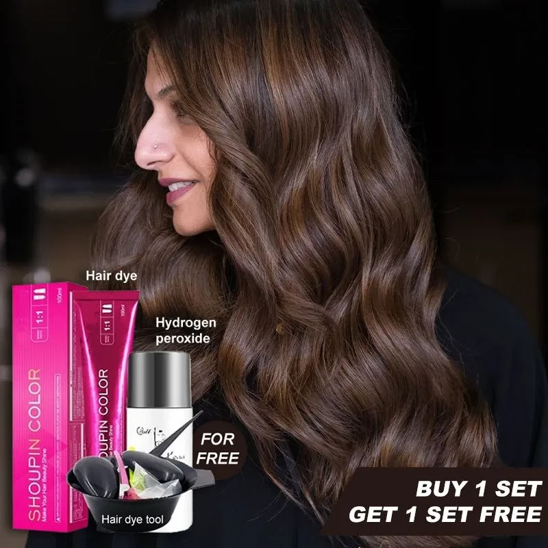 Mocha Brown Hair Color Cream Kit