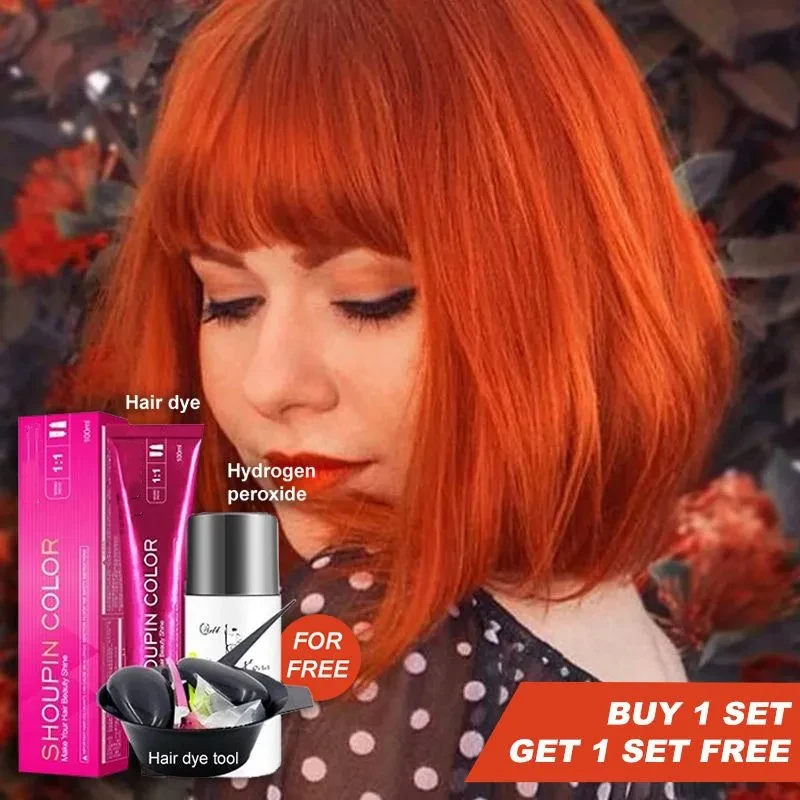 Ginger-Orange & Copper Hair Color Cream Kit