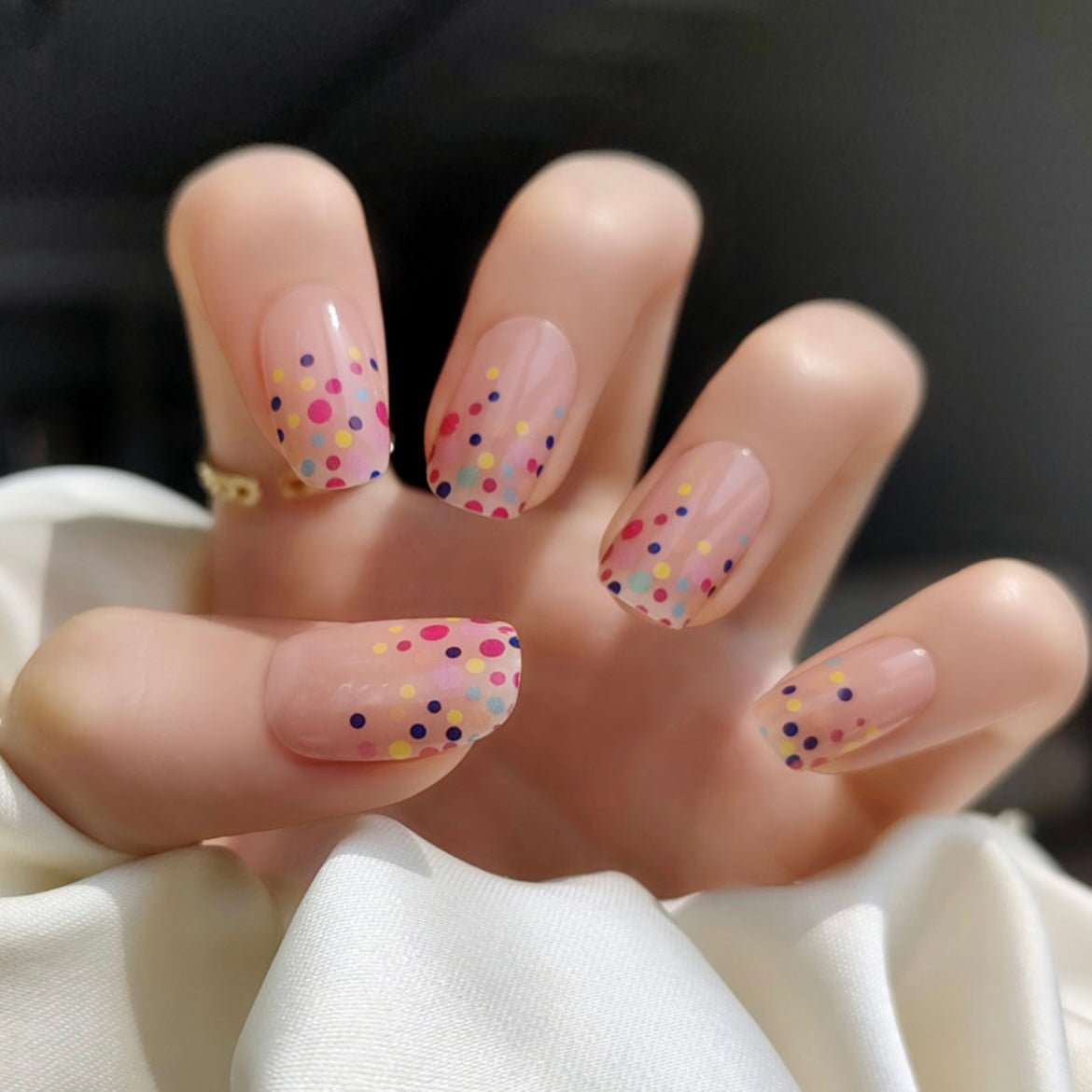 BERYOUR POLKA DOTS - SEMICURED UV GEL NAIL STICKERS KIT NG200076 (BUY ANY 2 NAIL KITS GET FREE UV LAMP) - NG200076