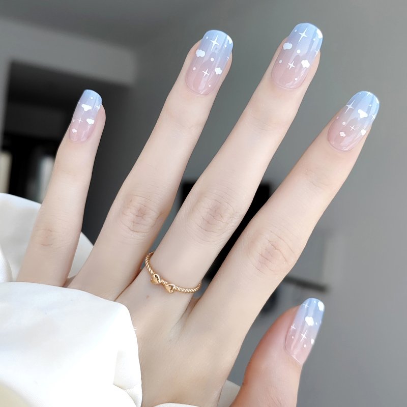 BERYOUR GRADIENT BLUE SKY - SEMICURED UV GEL NAIL STICKER KIT NG200079 (BUY ANY 2 NAIL KITS GET FREE UV LAMP) - NG200079